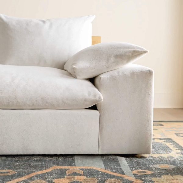 Algora 100" White Performance Fabric Sofa - Ảnh 2